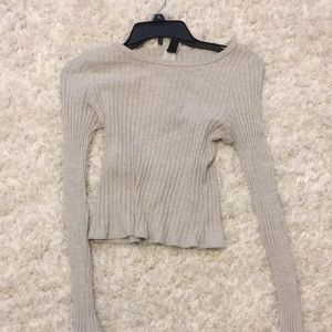 Long sleeve fitted top